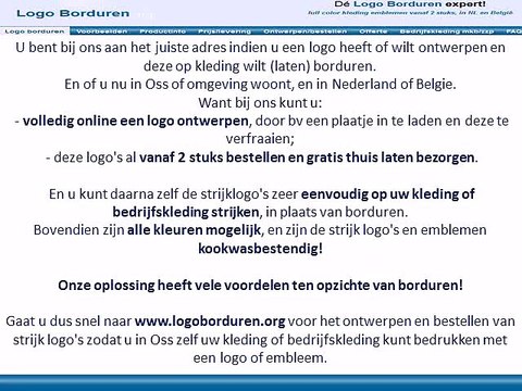 Logo op kleding borduren in Oss