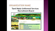 www.tnusrb.tn.gov.in  Recruitment 2015 Notified 1070 SI Vacancies Online