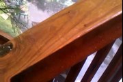 Professional wood deck cleaning with low pressure