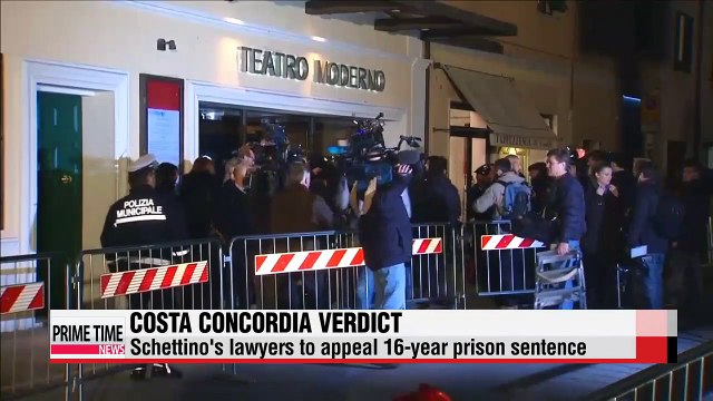 Costa Concordia captain sentenced to 16-year prison term