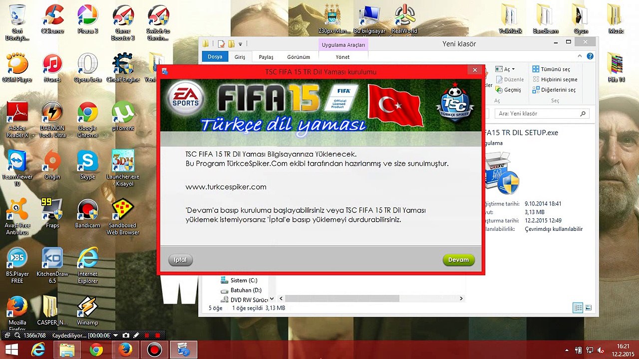 Fifa 15 Türkçe Yama Kurulumu ve Oyun Acılımı