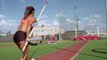 Caméra embarquée avec la magnifique Allison Stokke qui fait du saut à la perche