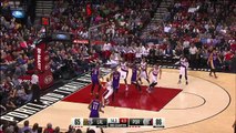 Nick Young Leg Injury - Lakers vs Blazers - February 11, 2015 - NBA Season 2014-15
