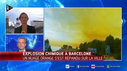 Un nuage orange toxique dans le ciel catalan après une explosion