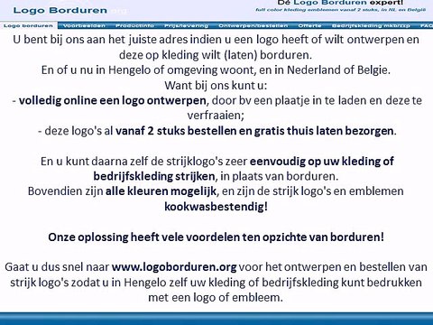 Logo op kleding borduren in Hengelo