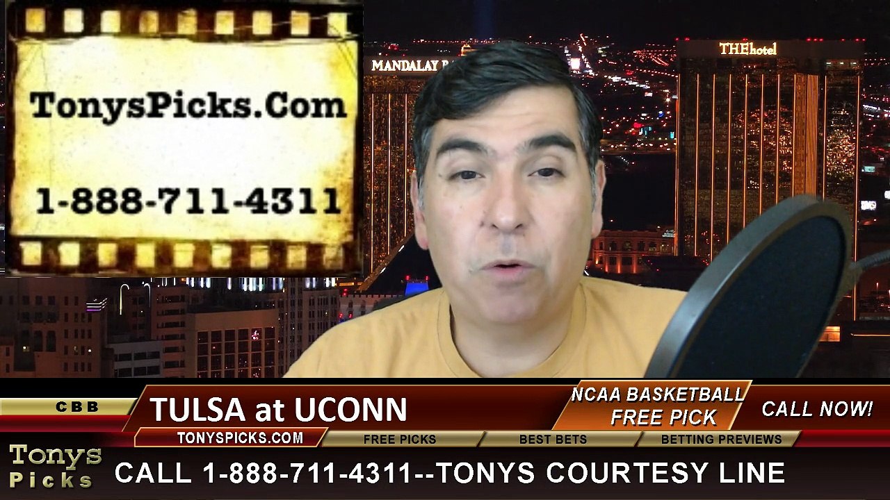 Connecticut Huskies vs. Tulsa Golden Hurricane Free Pick Prediction NCAA College Basketball Odds Preview 2-12-2015