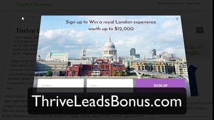 ThriveLeads Review and Bonus: Awesome Giveaway
