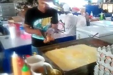 great talent to make burger very fast.