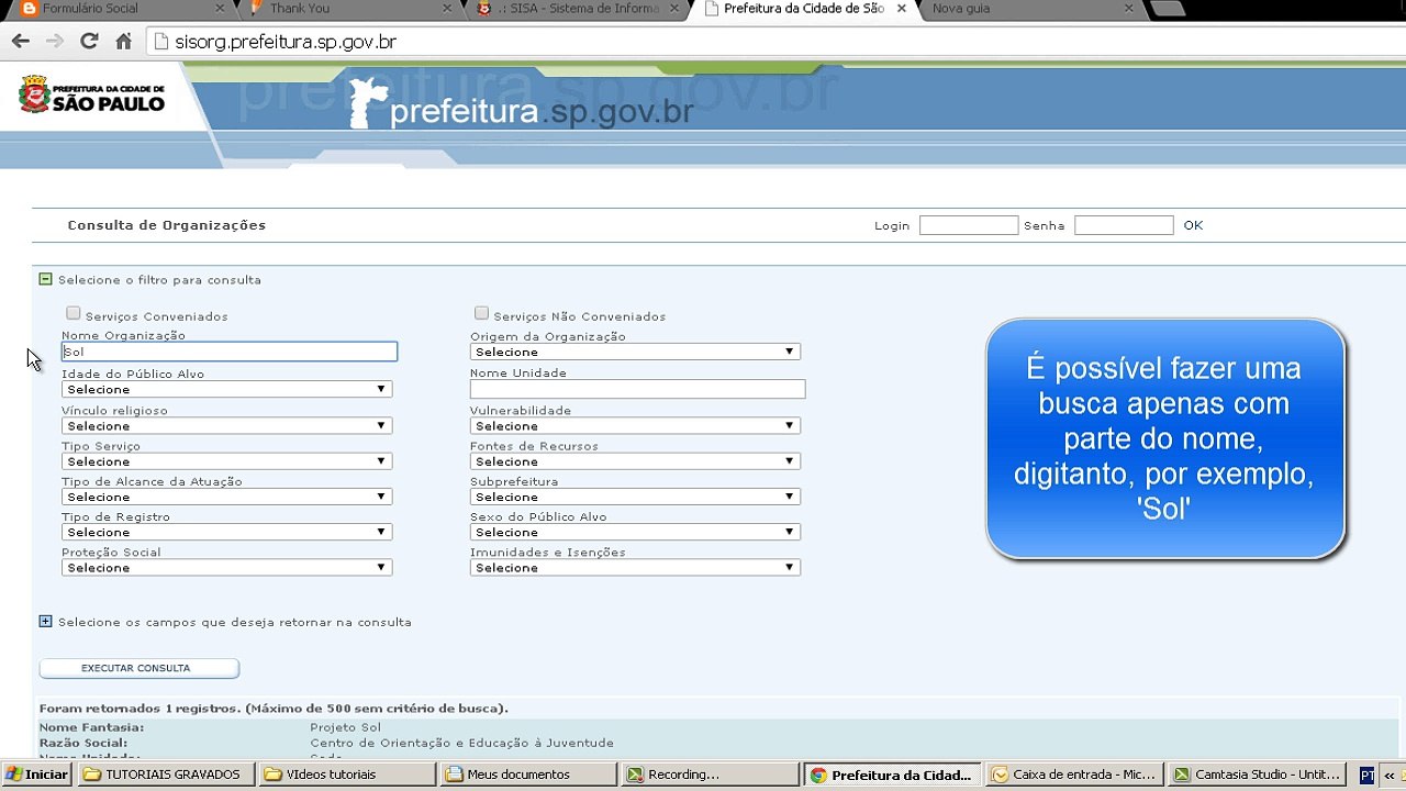 Sisorg - Consulta de org