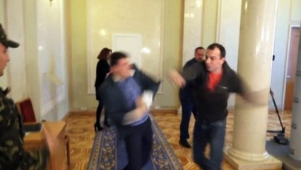 Ukrainian politicians get into fist fight