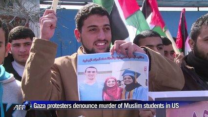 Gaza protesters denounce murder of Muslim student in US