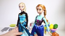 ★ FROZEN CASH REGISTER ★ Supermarket Disney Princess Anna Elsa Shopping Play Doh Food