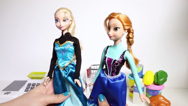 ★ FROZEN CASH REGISTER ★ Supermarket Disney Princess Anna Elsa Shopping Play Doh Food