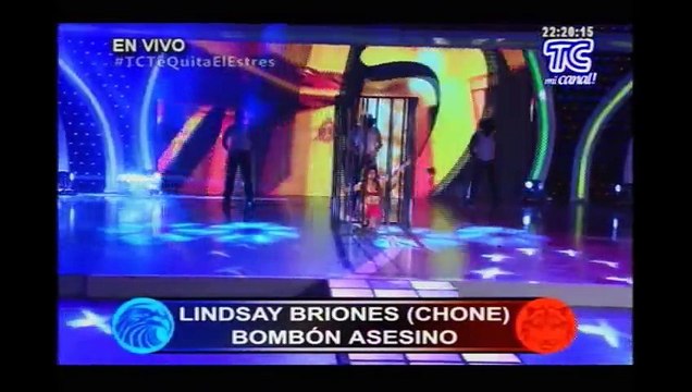 Atrevidos: Lindsay en su show del Bombón Asesino .