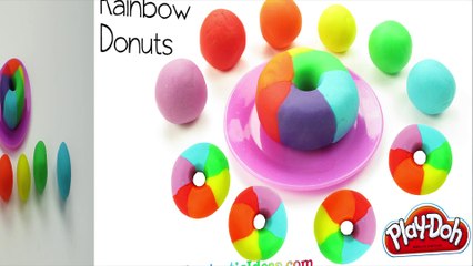 Play Doh Rainbow Donuts - How to tutorial