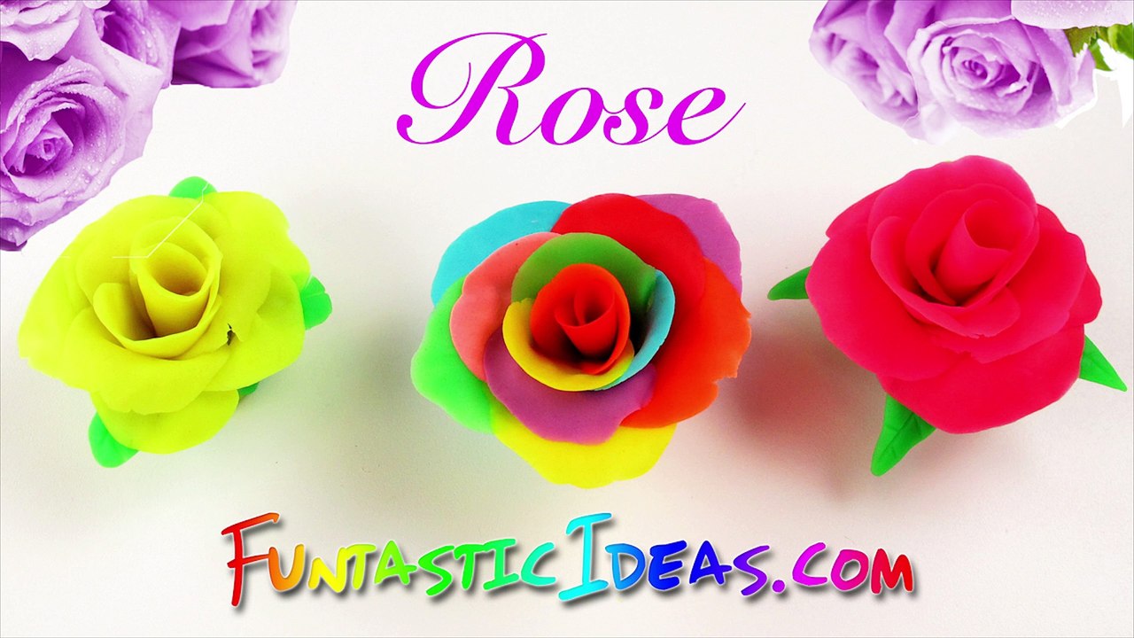 Play Doh Rose/Rainbow Rose - How to Tutorial