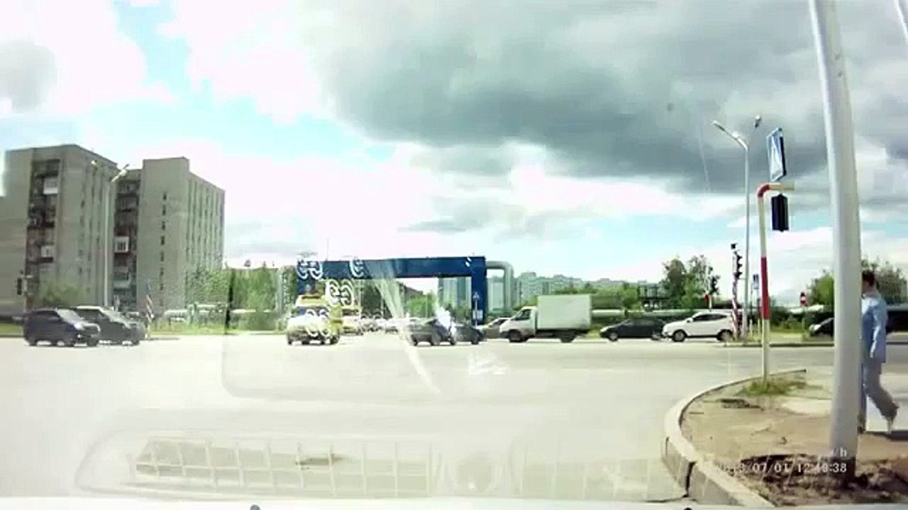Ambulance Crashes into Car