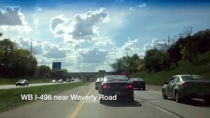 Car accident slows traffic on I 496 near Waverly