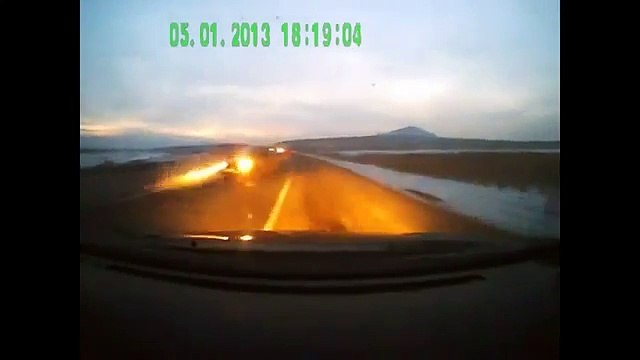 Car Crashes into Oncoming Car