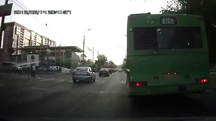 Car Crashes into Two Cars