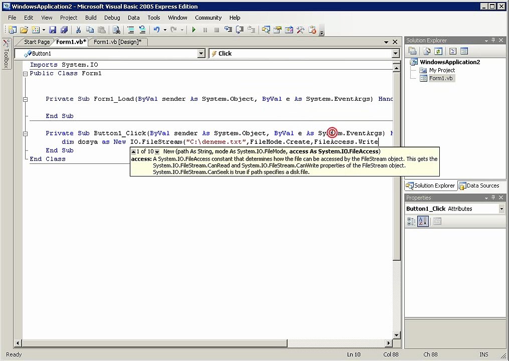 File Stream with VB.Net