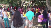 Professores protestam contra situação das escolas da rede estadual