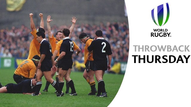 David Campese produces unbelievable skill to sink All Blacks - Australia v New Zealand RWC 1991