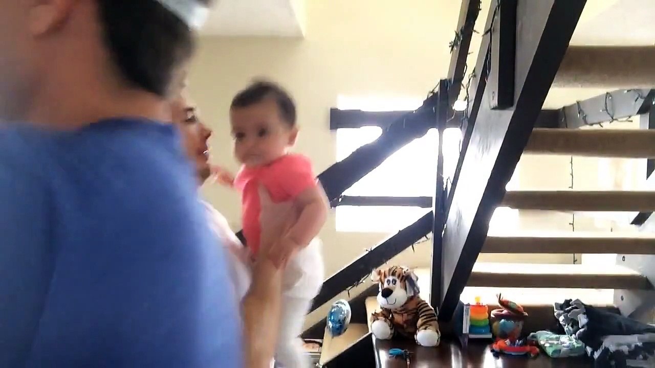Dancing daddies with cute babies