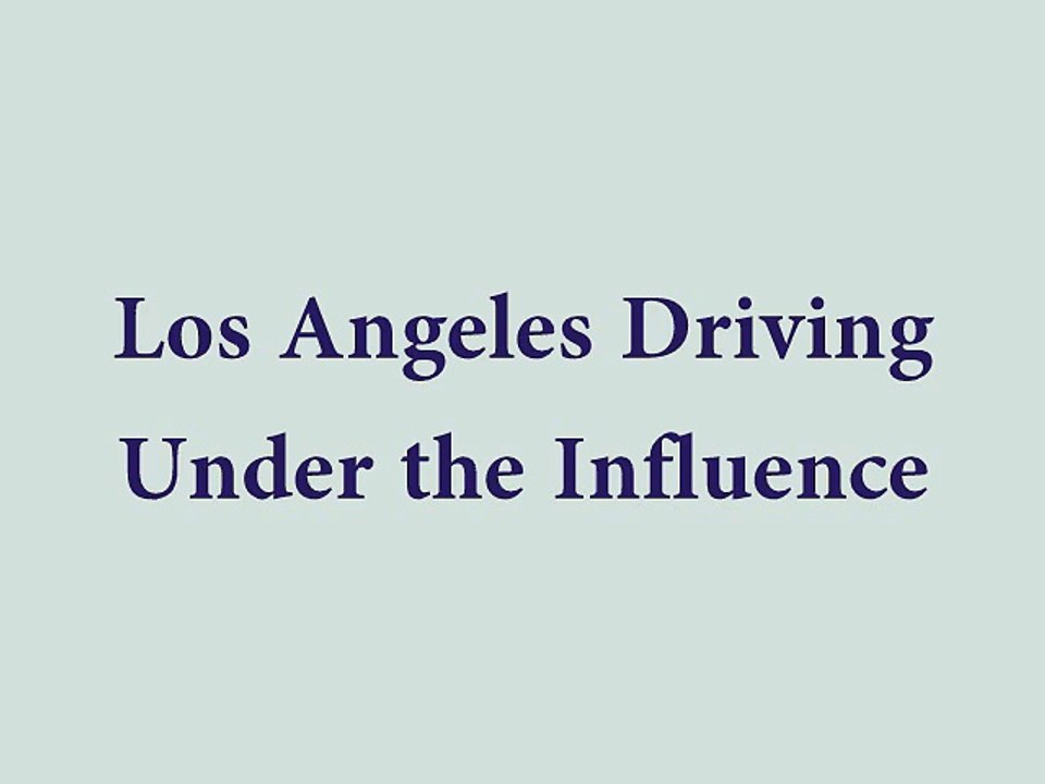 Los Angeles DUI Expert
