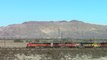 BNSF Trains Meet at Daggett, CA Santa Fe SD40-2 in consist