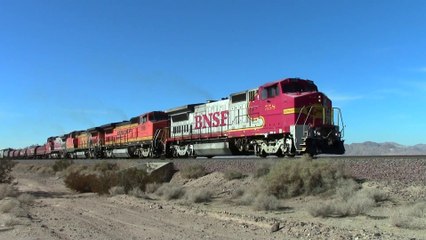 BNSF Cadiz Local Starts Up with 4 B40-8W Locomotives