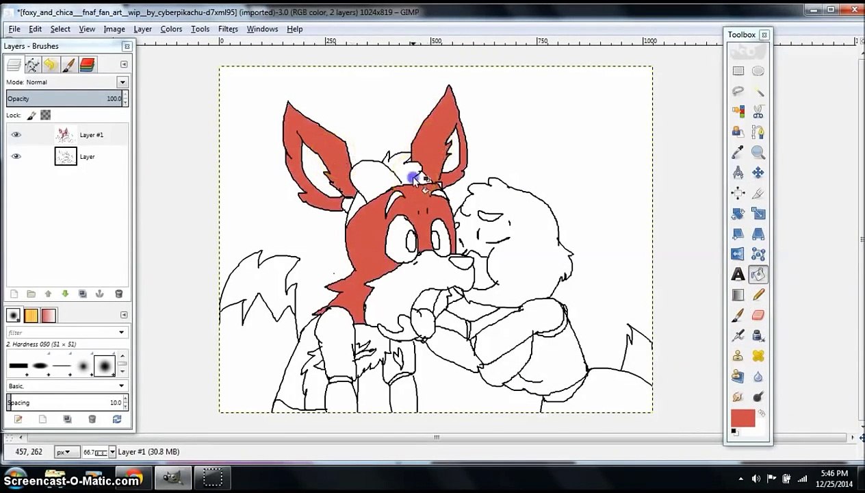 Five nights at Freddy's- Foxy and Chica Speedpa...
