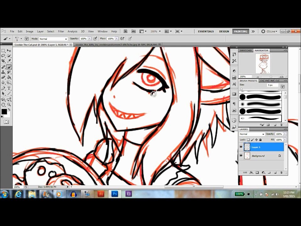 Five nights at freddys OC  Cookie The Cat speed paint