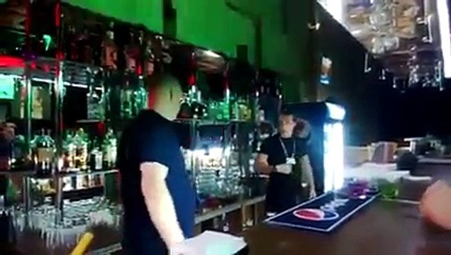 Cocktail Tankman in the Russian bar