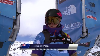 Run of Kuzma Janina (NZ) - Swatch Freeride World Tour 2015 in Vallnord Arcalis (AND) By The North Face