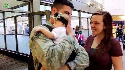 Soldier Meets Baby for First love