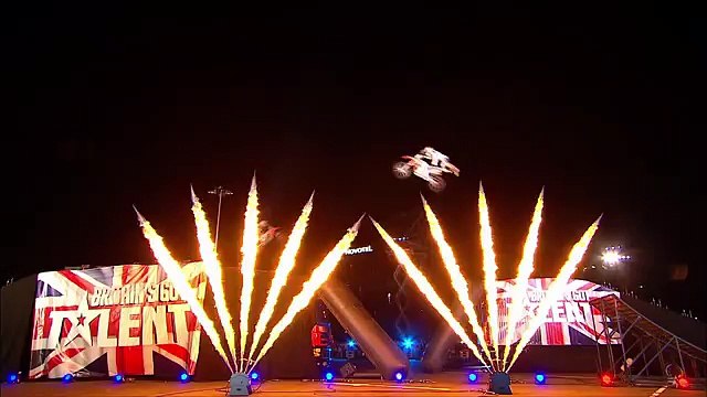 Night riders Bold Dog FMX Team motorcycle stunts Britains Got Talent 2014