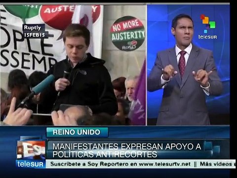 Londinenses apoyan medidas antirecortes de Alexis Tsipras en Grecia