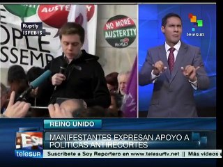 Londinenses apoyan medidas antirecortes de Alexis Tsipras en Grecia