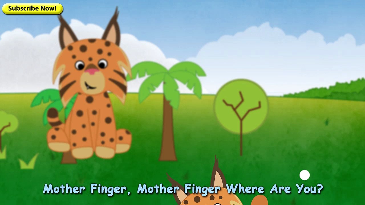 Finger Family Song - CUTE ZOO ANIMALS - Daddy Finger Nursery Rhyme Song