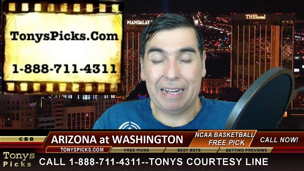 Washington Huskies vs. Arizona Wildcats Free Pick Prediction NCAA College Basketball Odds Preview 2-13-2014