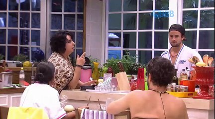 Cezar abraça Tamires na cozinha - 13/02