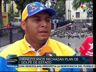 Venezolanos rechazan plan golpista desarticulado por el gobierno