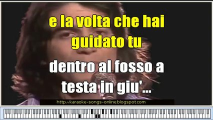 Drupi Sereno e Karaoke songs with lyrics on the screen