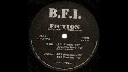 B.F.I. Featuring Sylvia Carter ‎- Fiction (Extended) (A1)