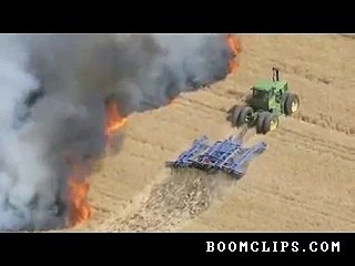 Farmer Helps Prevent Fire From Spreading, Great Effort