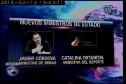 Presidente Correa nombra nuevos ministros del Deporte y Minas