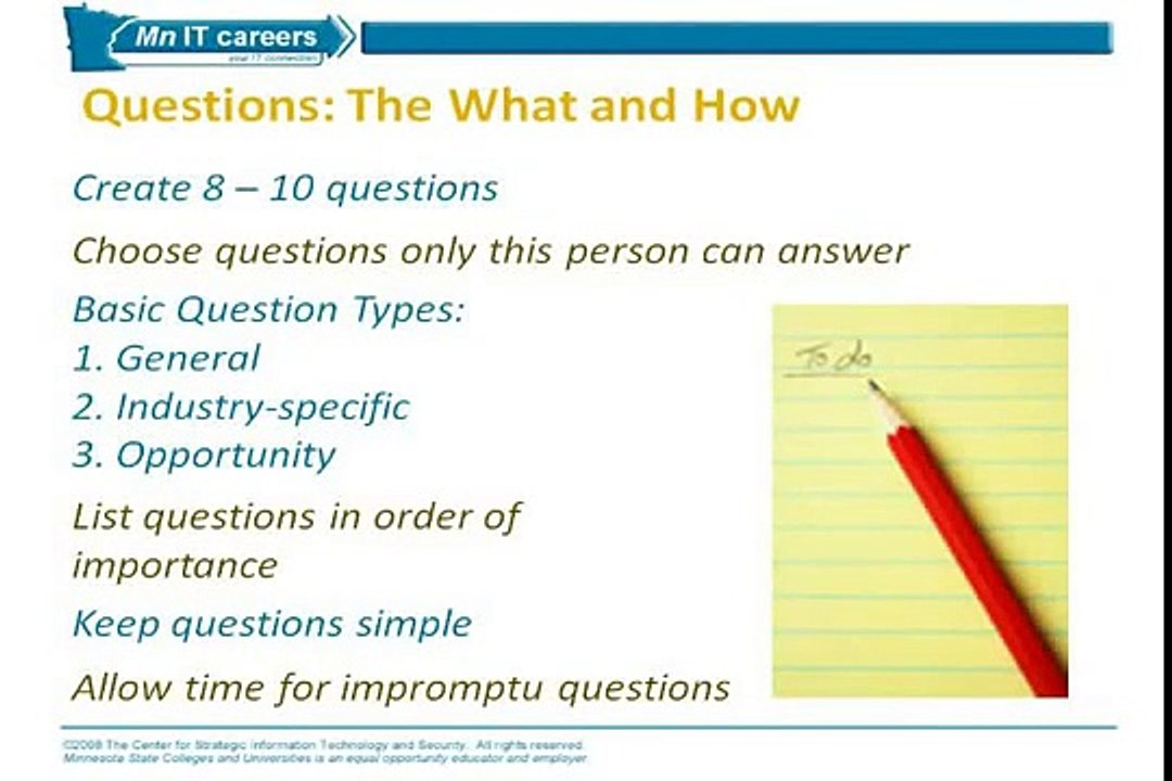 Informational Interview (Part II)