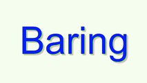How to Pronounce Baring