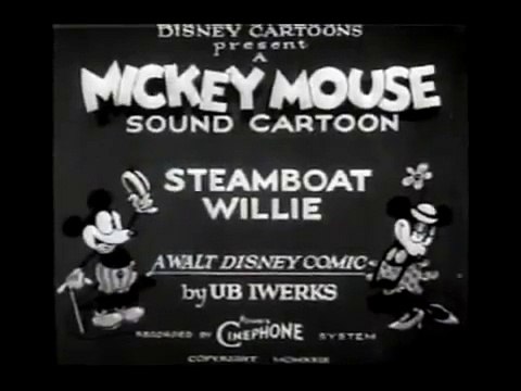 Walt Disney MGM Animation History Mickey Mouse Steamboat Willie 1928
